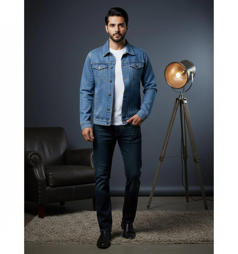 Ice blue denim jacket - Image 3