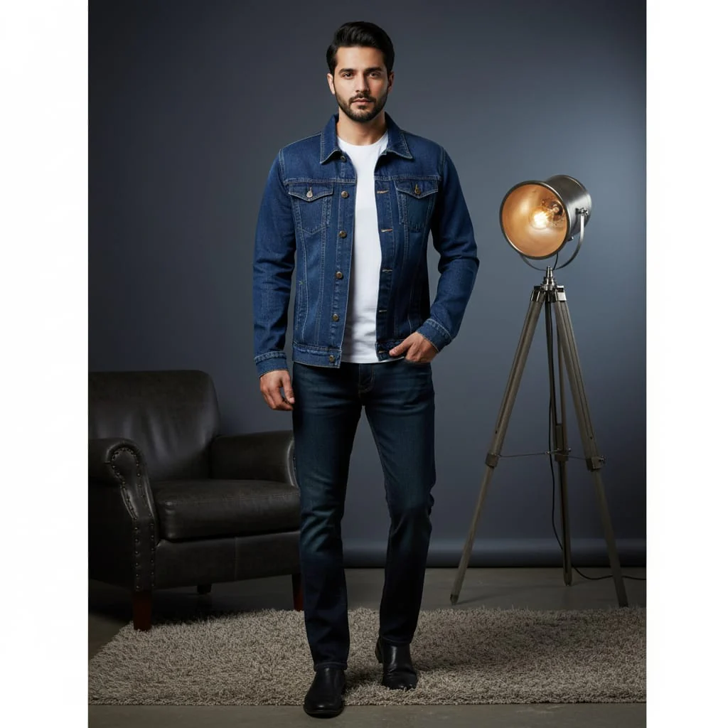 Blue denim jacket export quality - Image 3