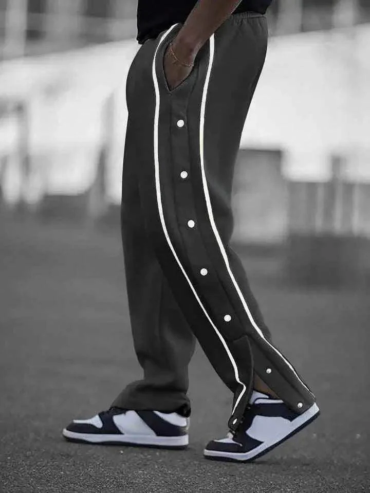 Button stripe Aestehtic Sweatpants - Image 3