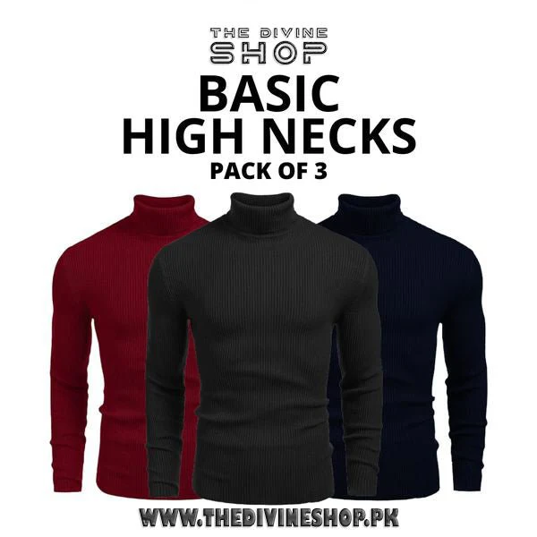 Oversize Bundles Of 3 Basic High Neck - Image 3
